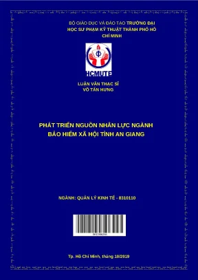 Luận văn thạc sĩ phát triển nguồn nhân lực ngành bảo hiểm xã hội tỉnh an giang