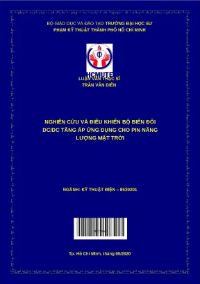 Điều khiển bộ biến đổi DC-DC tăng áp cho pin mặt trời