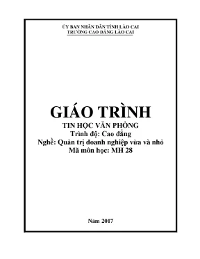 Giáo trình tin học văn phòng nghề quản trị doanh nghiệp