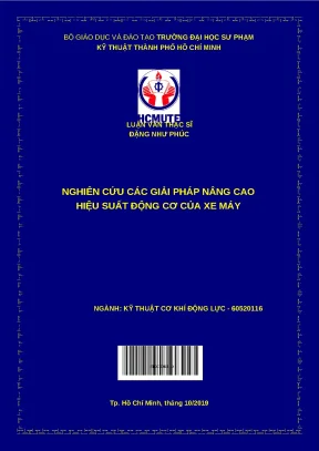 Nghiên cứu giải pháp nâng cao hiệu suất động cơ xe máy