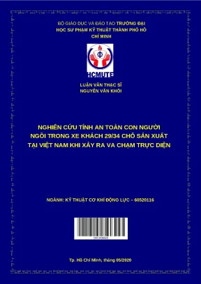 Luận văn thạc sĩ nghiên cứu tính an toàn con người trong xe khách 29 34 chỗ sản xuất tại việt nam khi xảy ra va chạm trực diện