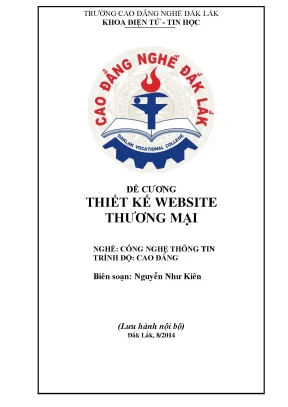 Giáo trình thiết kế website thương mại - CĐ Nghề Đắk Lắk