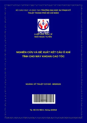 Nghiên cứu kết cấu ổ khí tĩnh cho máy khoan cao tốc