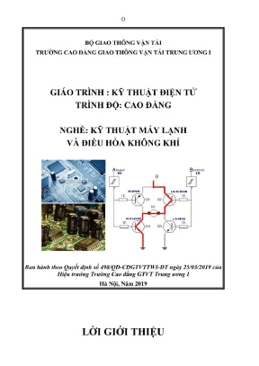 Giáo trình Kỹ thuật điện tử máy lạnh điều hòa không khí