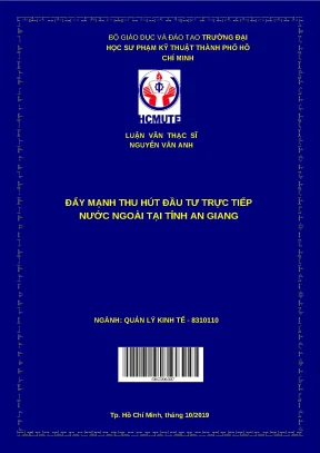 Đẩy mạnh thu hút đầu tư trực tiếp nước ngoài tại An Giang