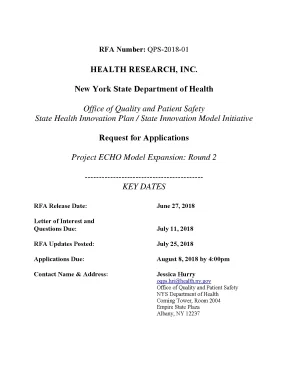 Tài liệu RFA mở rộng mô hình Project ECHO New York