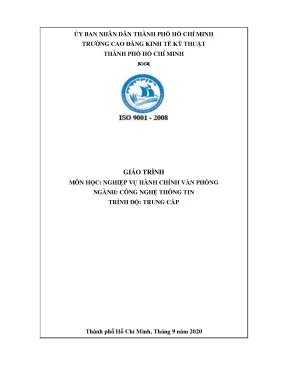 Giáo trình nghiệp vụ hành chính văn phòng ngành CNTT