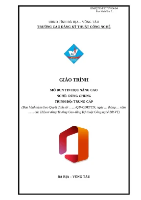 Giáo trình Mô đun Tin học nâng cao trình độ Cao đẳng