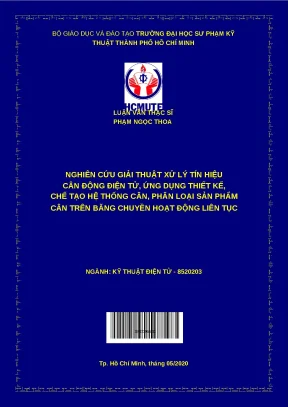 Luận văn thạc sĩ nghiên cứu giải thuật xử lý tín hiệu cân động điện tử ứng dụng thiết kế chế tạo hệ thông cân phân loại sản phẩm cân trên băng chuyền hoạt động liên tục