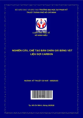 Luận văn thạc sĩ nghiên cứu chế tạo bàn chân giả bằng vật liệu sợi carbon