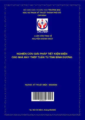 Luận văn thạc sĩ nghiên cứu giải pháp tiết kiệm điện cho nhà máy thép tuấn tú tỉnh bình dương