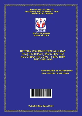 Kế toán vốn bằng tiền, phải thu phải trả PJICO Sài Gòn