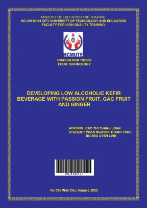 Phát triển nước uống kefir độ cồn thấp chanh dây gấc gừng