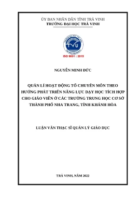 Quản lý tổ chuyên môn phát triển dạy học tích hợp THCS
