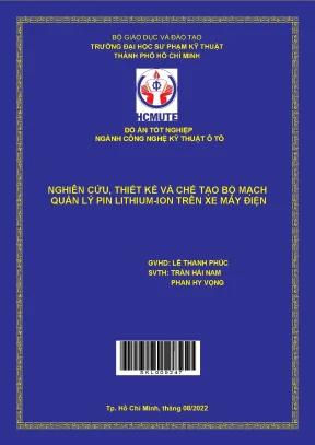 Thiết kế mạch quản lý pin Lithium-ion trên xe máy điện