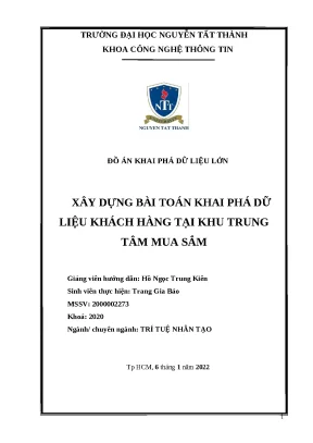 Khai phá dữ liệu phân cụm khách hàng trung tâm mua sắm