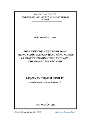 Dịch vụ thanh toán trong nước tại Agribank Bắc Ninh