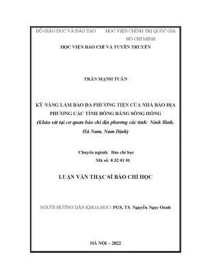 Kỹ năng làm báo đa phương tiện của nhà báo địa phương