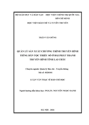 Quản lý sản xuất truyền hình tiếng dân tộc tại Lai Châu