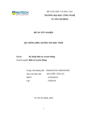 Đồ án thiết kế hệ thống điều hướng pin mặt trời Arduino