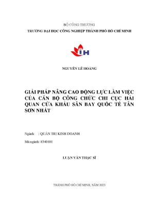 Động lực làm việc của cán bộ Hải quan Tân Sơn Nhất