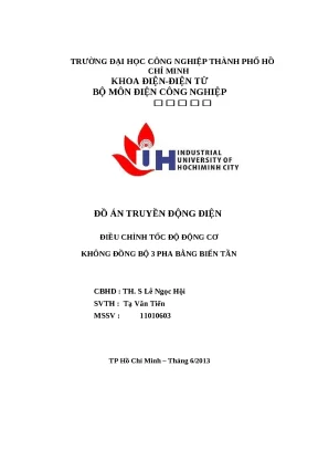 Điều chỉnh tốc độ động cơ không đồng bộ 3 pha bằng biến tần